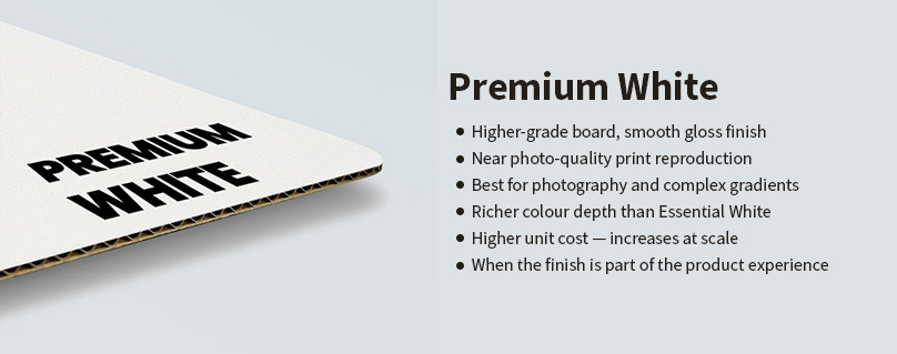 Premium white mailer box card