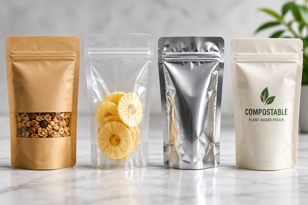 Kraft, Clear, Foil or Compostable: Which Pouch Material Is Right for Your Product?